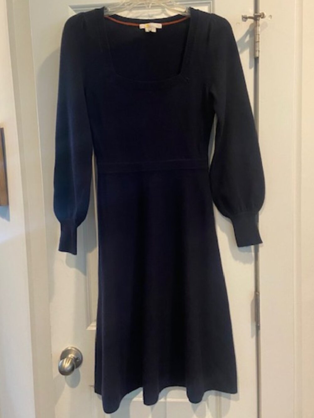 Boden Navy Square Neck Knit Dress is size 2R